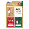 12 étiquettes cadeaux de Noël, lutins