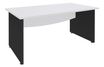 Bureau droit DUAL - L120 - Pieds Anthracite - plateau blanc