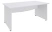 Bureau droit DUAL - L180 - Pieds blanc - plateau blanc