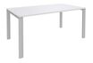 Bureau simple IRIS - L120 cm - Pieds aluminium - plateau Blanc perle