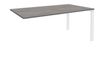 Bureau simple IRIS - L120 cm - Plan suivant - Pieds blanc - plateau imitation Chêne gris