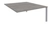 Bureau Bench IRIS - L120 cm - Plan suivant - Pieds aluminium - plateau imitation Chêne gris