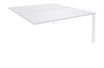 Bureau Bench IRIS - L160 cm - Plan suivant - Pieds blanc - plateau Blanc perle
