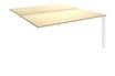 Bureau Bench IRIS - L160 cm - Plan suivant - Pieds blanc - plateau imitation Erable