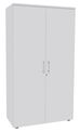 Armoire haute EXPRIM/LOFTER/LEVEL - H180 x L80 x P47 - 2 portes - Corps Blanc perle - Dessus et portes Blanc perle