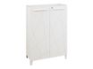 Armoire mi-haute SUNDAY - L80 x H114 x P42 - portes en blanc graphic