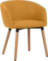 Fauteuil ARCO - 4 pieds bois - jaune safran