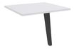 Retour direct pour bureau Steely - L80 - pied carbone - plateau blanc