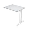 Retour direct pour Bureau Trend pieds métal - L80 - plateau gris - pieds blanc