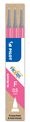 Pilot Frixion Point - 3 Recharges pour rollers effaçables - 0,5 mm - rose