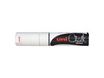 UNI CHALK - Marqueur craie - pointe biseau large - blanc