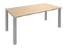 Bureau droit EXPRIM - L120 cm - Plateau imitation Chêne clair - Pieds alu