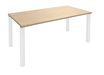 Bureau droit EXPRIM - L140 cm - Plateau imitation Chêne clair - Pieds blanc