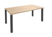 Bureau droit EXPRIM - L180 cm - Plateau imitation Chêne clair - Pieds carbone