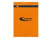 MASTER - Bloc notes - A5 - 200 pages - petits carreaux - 70g
