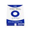Exacompta - Pack de 100 Fiches Bristol - 10 x 14.8 cm - unies - non perforées - blanc