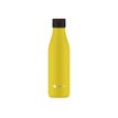 3614300042379-Les Artistes Paris - Gourde Bouteille isotherme 500 ml - jaune - acier inoxydable-Avant-0