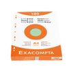 3130630136569-Exacompta - Pack de 100 Fiches Bristol - A4 - petits carreaux - perforées - couleurs assorties-Avant-2