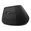 Logitech Lift - souris ergonomique sans fil pour gaucher - Bluetooth, 2.4 GHz - graphite