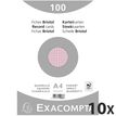 Exacompta - 10 Packs de 100 Fiches Bristol - A4 - petits carreaux - non perforées - rose