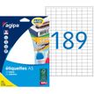 Apli Agipa - Etui A5 - 3024 Étiquettes blanches multi-usages - 9 x 13 mm - coins arrondis - réf 114008