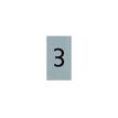 Pickup - Plaque de signalisation - 25 x 44 mm - autocollant - chiffre 3
