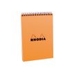 3037920165004-Rhodia Classic - Bloc notes à spirales - A5 - 80 pages - petits carreaux - à spirales-Angle gauche-0