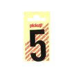 Pickup - Étiquette autocollante - 90 mm - Chiffre 5 - noir mat