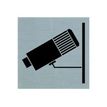 Pickup - Plaque de signalisation -  80 x 80 mm - autocollant - surveillance / camera in use