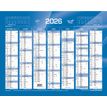 Quo Vadis - Calendrier bancaire 7 mois par face - 33,5 x 43 cm - bleu