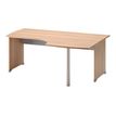 Bureau compact à droite JAZZ+ - 160 cm - Pieds panneaux - Hêtre