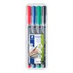 4007817310809-STAEDTLER LUMOCOLOR 318 - Pack de 4 marqueurs permanents - pointe fine - couleurs assorties--0