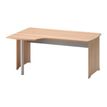 3483600784391-Bureau compact à gauche JAZZ+ - 160 cm - Pieds panneaux - Hêtre-Angle droit-0