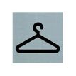 Pickup - Plaque de signalisation -  80 x 80 mm - autocollant - vestiaire