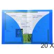 3130632039622-Exacompta - 20 Chemises double poche polypro semi rigide - A4/A3 - bleu--0