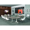 3253310160392-Table de réunion abattantes angle à droite - L200 x P80 cm - pied blanc - plateau imitat-P_400001680_5-1