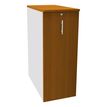 3253310170902-Caisson TOWER - L44 x H114 x P80 cm - 3 tablettes + 1 support DS réglable - structure blanc perle - dessus-P_400002628_1-0