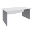 3253310105348-Bureau droit DUAL - L140 - Pieds Alu - plateau blanc-P_400008990_1-0