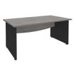 Bureau droit DUAL - L160 - Pieds Anthracite - plateau imitation Chêne gris