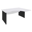 3253310106604-Bureau compact à droite DUAL - L160 cm - Pieds Anthracite - plateau blanc (Pieds de renfort ou caisson bout de bureau obligat-P_400009042_1-0