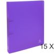 Exacompta Chromaline - 15 Classeurs 2 anneaux - Dos 40 mm - A4 Maxi - violet
