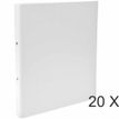 Exacompta - 20 Classeurs polypro 2 anneaux - Dos 40 mm - A4 - blanc
