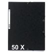 Exacompta - 50 Chemises à 3 rabats - A4 - noir