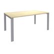 Bureau simple IRIS - L140 cm - Pieds aluminium - plateau imitation Erable
