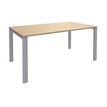 0404000120971-Bureau simple IRIS - L180 cm - Pieds aluminium - plateau imitation Chêne clair-P_400012097_1-0