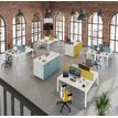 0404000122029-Bureau Bench IRIS - L180 cm - Plan de départ - Pieds blanc - plateau imitation Erable-P_400012202_5-2