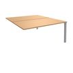 Bureau Bench IRIS - L160 cm - Plan suivant - Pieds aluminium - plateau imitation Hêtre