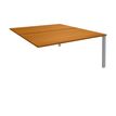 0404000122357-Bureau Bench IRIS - L160 cm - Plan suivant - Pieds aluminium - plateau imitation Merisier-P_400012235_1-0