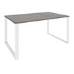 0404000122739-Bureau droit LOFTER - L120 cm - Plateau imitation chêne gris - pied Blanc-P_400012273_1-0