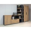 3483601088795-Armoire haute ARCADE -  L81 x H184 x P45 - 2 portes - chêne/anthracite-P_400013553_2-1